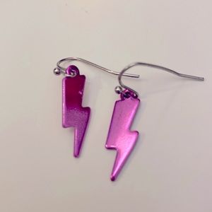 Purple Lightning earrings